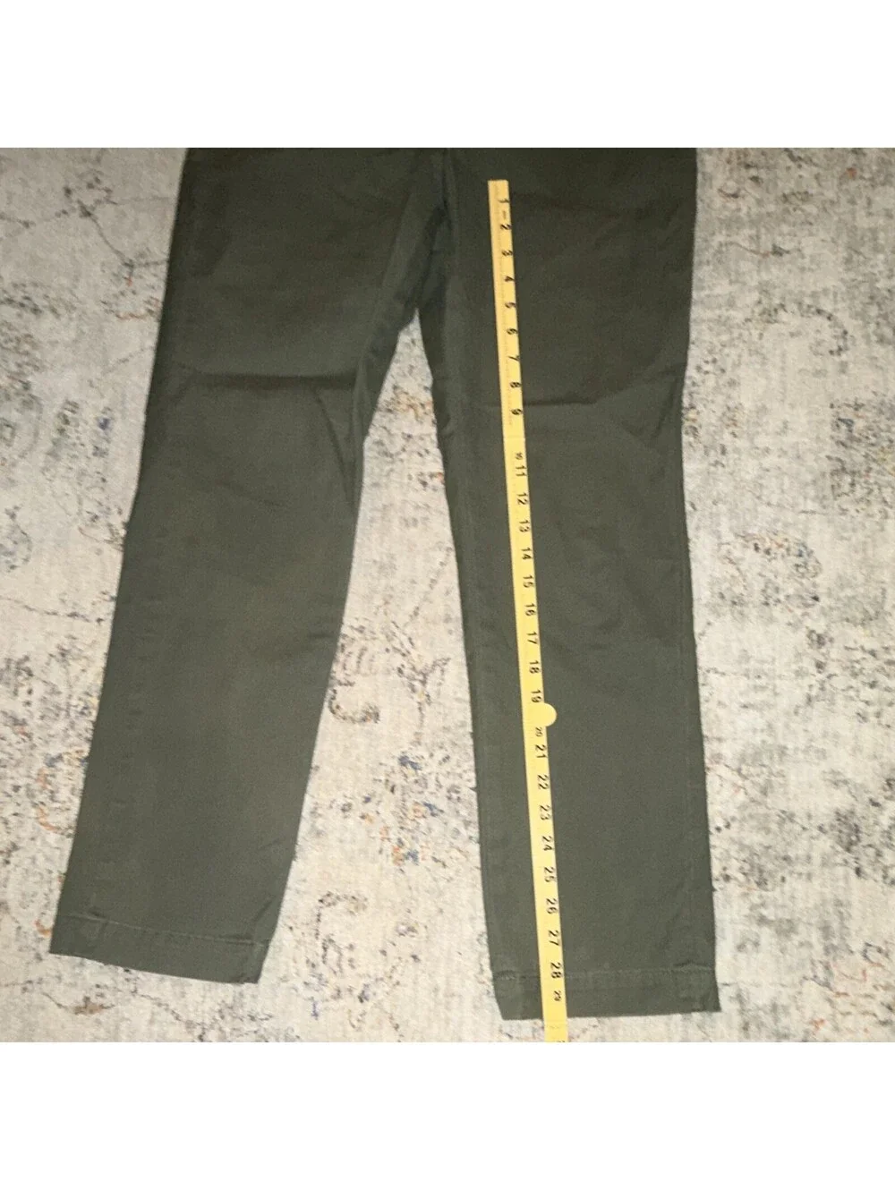 Banana Republic Green Aiden Chino Pants Mens Straight Fit Flat Front 33x30 A248